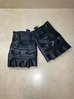 Fingerless Leather Motorcycle Riding Gloves