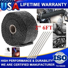 Car Motorcycle Exhaust Pipe Wrap Insulation Fiberglass Tape Auto Insulation Heat