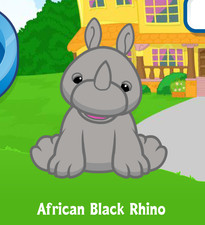 Webkinz African Black Rhino Virtual Adoption Code Only Messaged Webkinz Rhino  