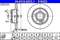 Bremsscheibe Ford Galaxy I 2.0 I 24.0310-0223.1 (1 StüCk)