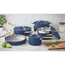 Member's Mark 11-Piece Modern Ceramic Cookware Set (Assorted Colors)