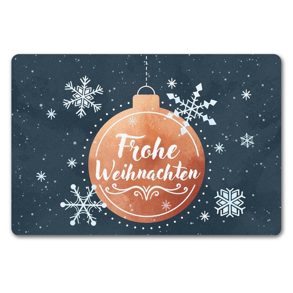 Frohe Weihnachten Christbaumkugel FußMatte In 40X60 Cm Ohne Rand-image