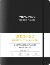 2026-2027 Monthly Planner, 2 Year Calendar Planner, Jan 2026 - Dec 2027, 8.3'' X