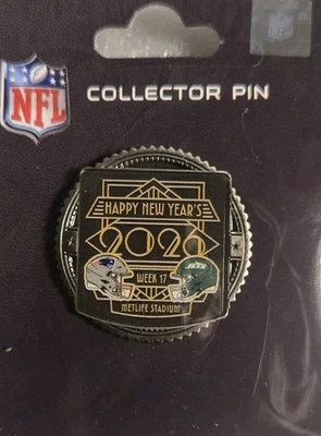 New England Patriots New York Jets GAME DAY PIN 12/28/25 MetLife Exclusive