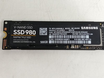 Samsung 980 MZ-V8V500 500 GB NVMe 80mm Solid State Drive