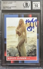 Kayley Gunner Signed Custom Trading Card Beckett Encapsulated Autograph Grade 10