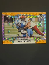 2025 Mosaic Football Mosaic Orange Fluorescent Bobby Wagner BANG! Commanders #11
