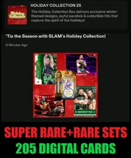 ⭐HOLIDAY COLLECTION 25 SUPER RARE + RARE SETS 205/205 - Topps WWE Slam⭐