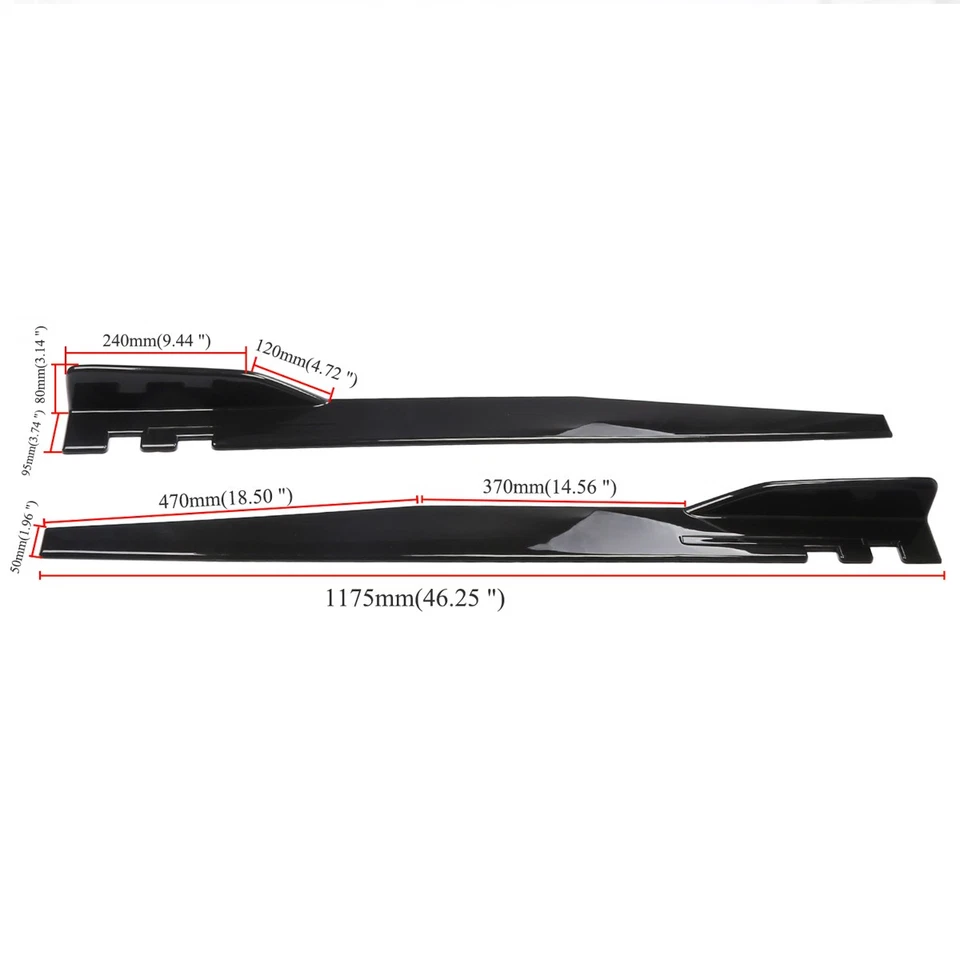 For Ford Transit Connect 2014-2021 Front Bumper Lip Spoiler + 47" Side Skirt US - Image 4 of 4