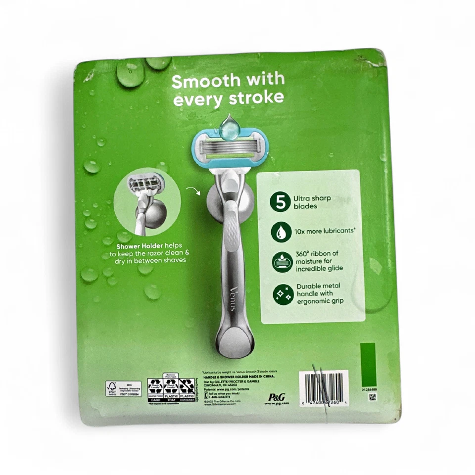 Gillette Venus Extra Smooth Platinum Razor Handle + 11 Cartridges Women’s Set - Image 2 of 2