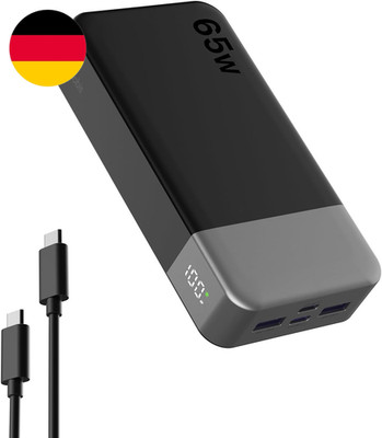 Powerbank 20000Mah, 65W Schnellladung Power Bank, Tragbarer Ladegerät Mit Digita
