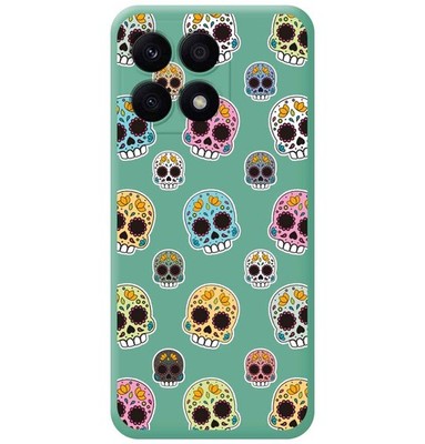 Funda Silikon Flüssig Grün Für Huawei Honor X8A Design Catrina Zeichnungen