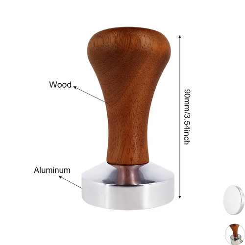 51Mm 53Mm 58Mm Espresso Tamper Coffee Barista Flat Base Coffee Tampers with Wood