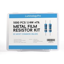 1000 PCS Resistor Kit 1/4 W -1 Premium Metal Film Resistors Assortment Kit, 25