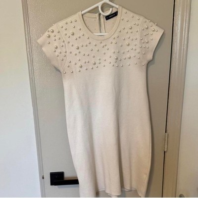 zara cream knit dress Zara Dresses | Nwt Zara Ecru Knit Dress, Size S | Color: Cream/White