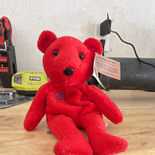 Salvino's Bamm Beanos Sammy Sosa 21 Red Plush Bear Vintage 1998