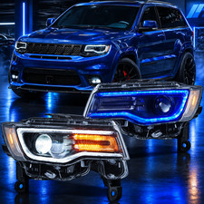Full Led Headlights Black Housing For 2014-2022 Jeep Grand Cherokee Front Lamps Full Led Headlights Black Housing For 2014-2022 Jeep Grand Cherokee Front Lamps