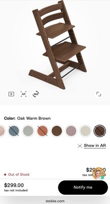 Stokke Tripp Trapp Chair   Mahogany Finish   $185 (Rare Color!)