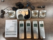 Panasonic KX-TGD220 Digital Cordless Answering Phone System 4 Handsets 