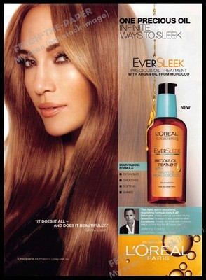 L'Oreal 2010s Magazine Print Advertisement 2013 Jennifer Lopez Eversleek