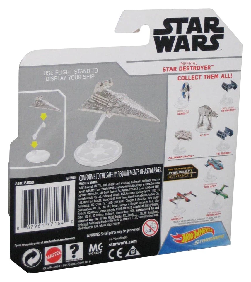 Star Wars Hot Wheels (2018) Imperial Star Destroyer Die-Cast Starship Vehicle To - Image 2 of 3
