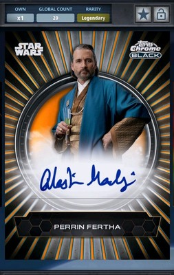 25c PERRIN FERTHA DUALITY SIGNATURE ORANGE CHROME BLACK 24 Star Wars Card Trader
