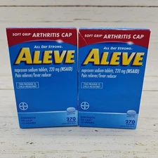 Lot of 2 Aleve Arthritis Cap 270 Count 220 mg Pain Reliever 540 Caplets Exp 8/27
