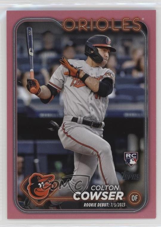2024 Topps Update Debut Mother's Day Hot Pink 49/50 Colton Cowser Rookie RC 0m89