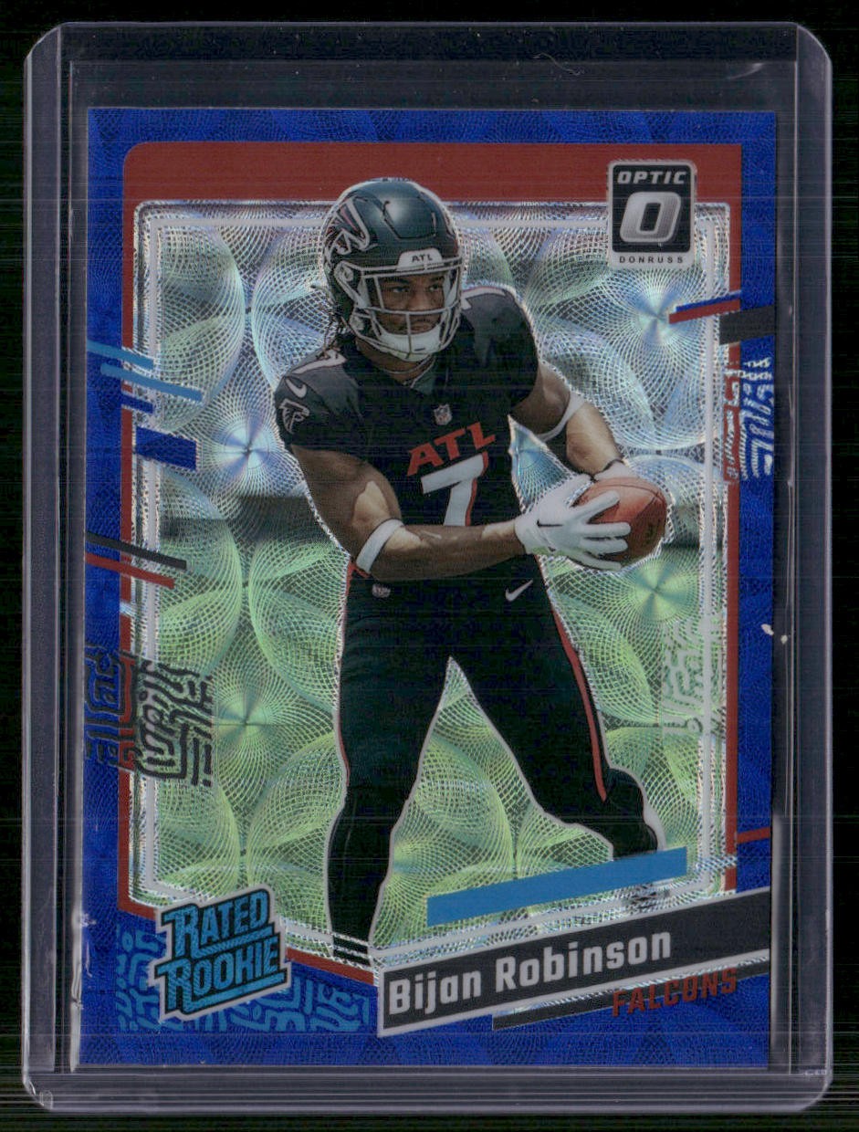 2023 Donruss Optic #206 Bijan Robinson Blue Scope