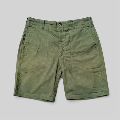 Engineered Garments Green Cotton Ripstop Fatigue Shorts Size Large (36)