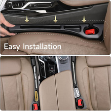 2-Pack Car Seat Gap Filler, No-Drop Seat Side Gap Seam Filler Organizer with ...