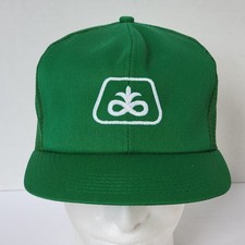 Vintage Pioneer Seed Logo Green Meshback Snapback Hat K-Products Made USA