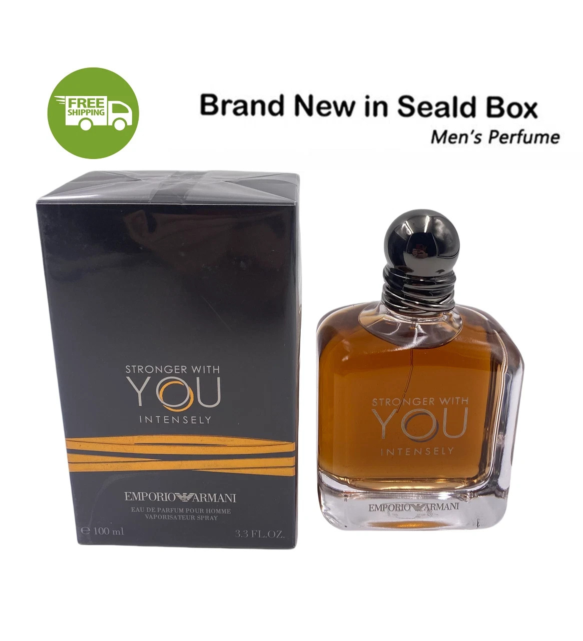 Emporio Armani Stronger With You Intensely 3.4 oz EDP Cologne for Men New in Box