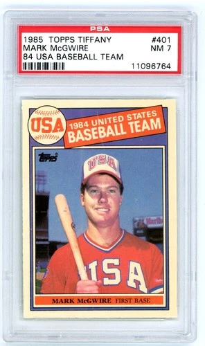 1985 Topps Tiffany #401 Mark McGwire 84 USA PSA 7 NM (BPZ)