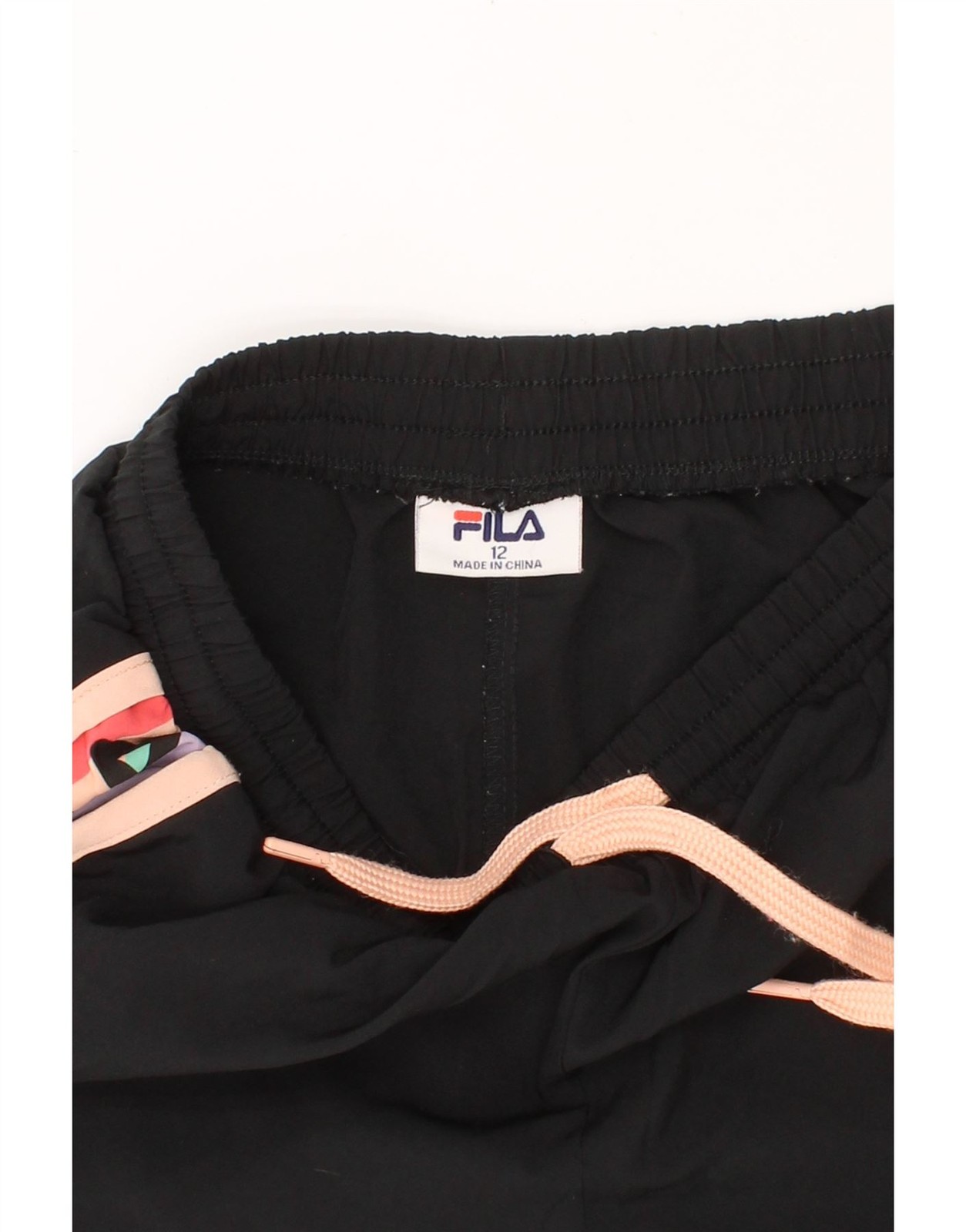 FILA Pantaloncini Sportivi Grafici Bambina 11 12 Anni Nero Poliestere AO10