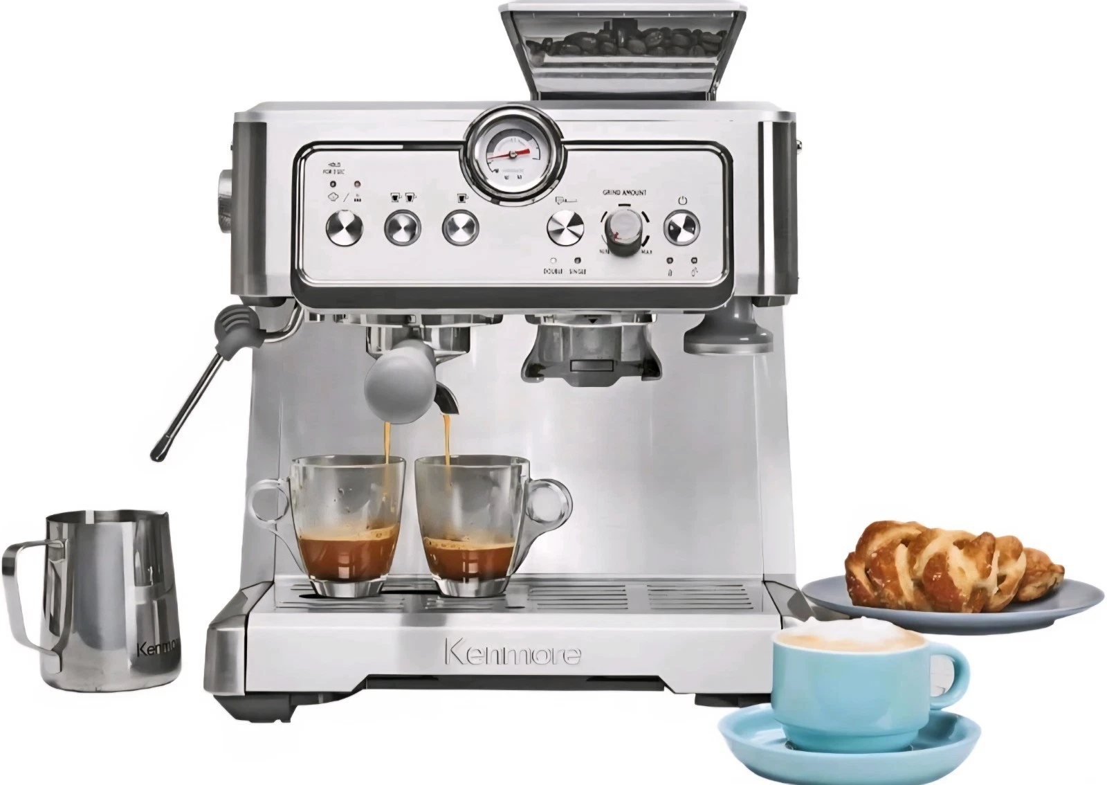 Kenmore Espresso Machine with Grinder Milk Frother 15 Bar Semi Automatic Espress
Opens in a new wind
