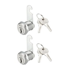 Cam Lock 20mm Cylinder Length 48mm Long Cam Nut-on Type Keyed Alike 2Pcs