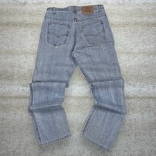 True Vintage 70s Levis Jeans 33x32 Straight Fit Light Grey Wash Denim