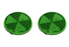 Bike Two Mirror Reflector 42mm Green.