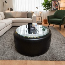 Goodyear F1 Racing Slick Tyre Coffee Table With Glass