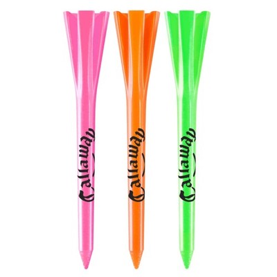 Callaway Performance Plastic Golf Tees (30 Pack), Neon 2.75 Inch, Mix