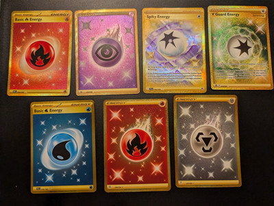 Energy Pokemon Lot 7 Secret Rare gold Energy Cards NM