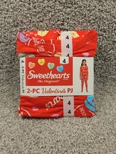 Sweetheart Character Pajamas Girls Size4 Two Piece Long Sleeve Hearts Kindwords