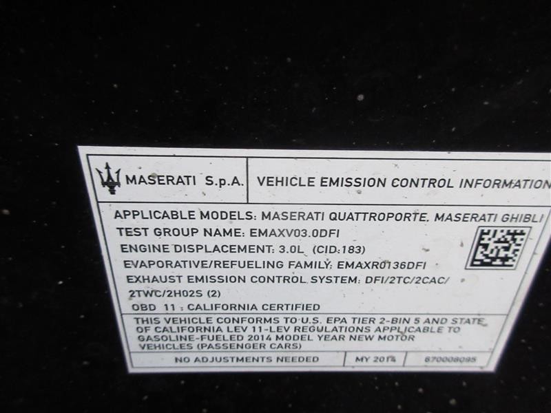 RADIO PART Maserati Quattropo 2014 14 MATCH NUMBERS 06700301980 1094348