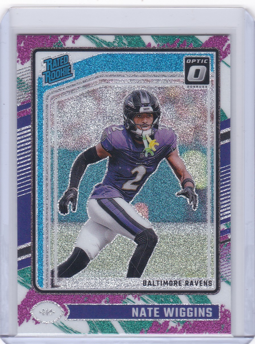 2024 Panini Donruss Optic Football Nate Wiggins Jazz Rated Rookie SSP #281
