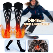 9000mAh Heated Socks & Hand Warmer for Men Women,Rechargeable Heated Socks Xmas