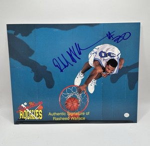Rasheed Wallace UNC North Carolina 8x10 Photo Card Signature Rookies Auto w/ COA
