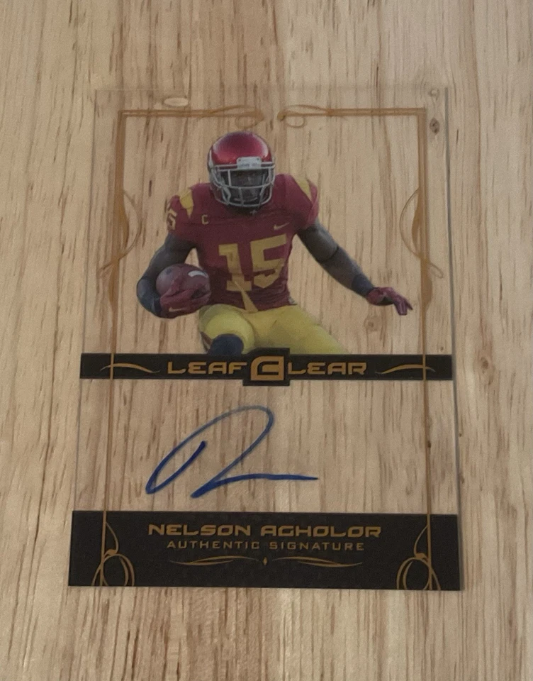 2015 Leaf Clear Base Auto Bronze Nelson Agholor #BA-NA1 Rookie Auto RC—MS#17 - Image 3 of 3