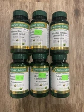 LOT OF 6 Nature's Bounty Mental Fatigue and Stress Relief 30 Count Each