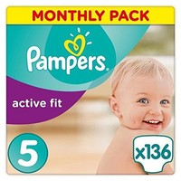 Pampers Premium Protection Active Fit Nappies Monthly Saving Pack - Size 5 13... Pampers Premium Protection Active Fit Nappies Monthly Saving Pack - Size 5 13...